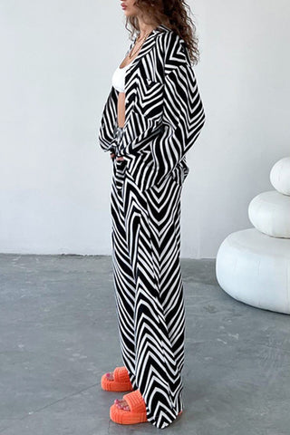 Chevron Striped Pants Set
