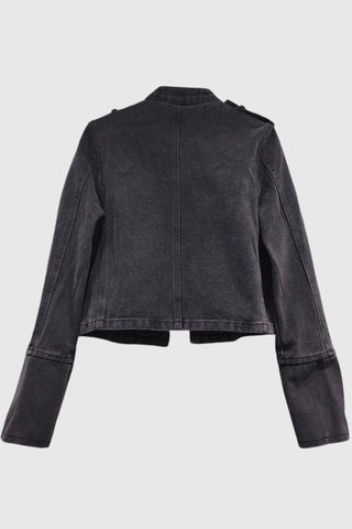 Military-Inspired Button Jacket