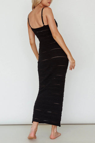 Knit Midi Dress with Cutout Detail