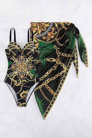 Elegant Chain-Pattern Bikini Set