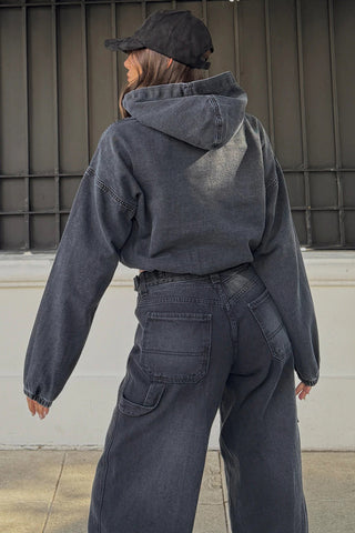 Cropped Hooded Sweatshirt
