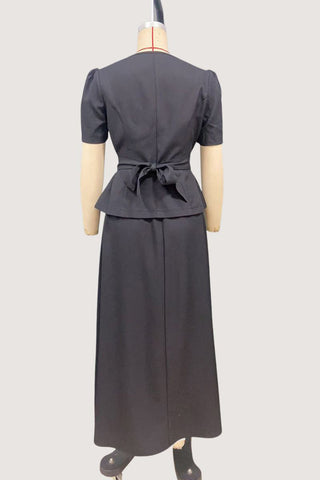 Elegant Button-Up Skirt Set