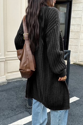 Open-Front Knit Cardigan