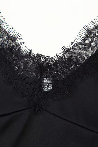Lace Trim V-Neck Cami Top