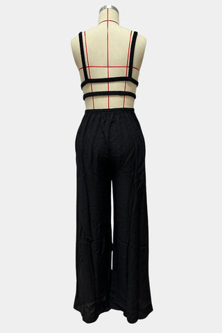 Strappy Wide-Leg Jumpsuit