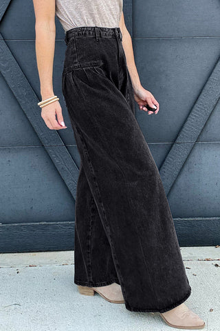 High-Waisted Wide-Leg Jeans