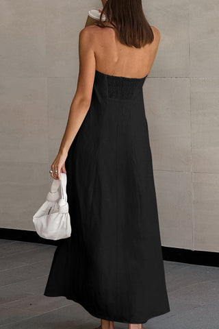 Strapless A-Line Casual Dress