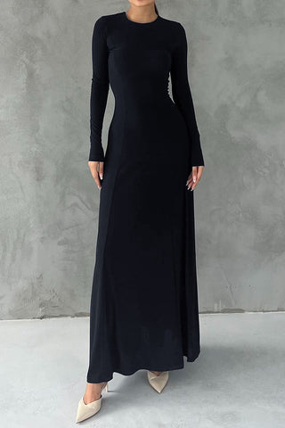 Elegant Long Sleeve Maxi Dress