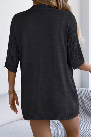Open-Front Knit Cardigan