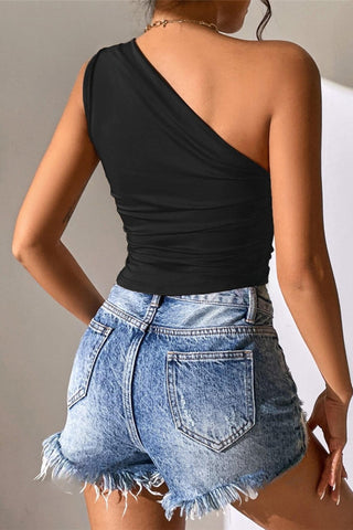 Asymmetrical Sleeveless T-Shirt