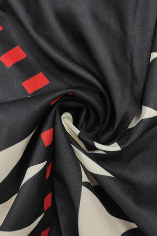 Geometric Print Long Casual Dress