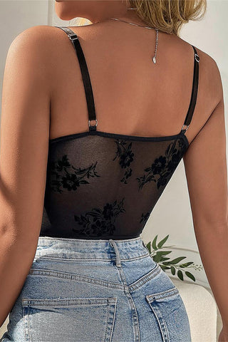 Floral Print Corset Tank Top