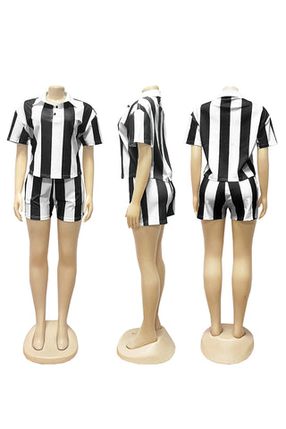 Striped Two-Piece Short Set