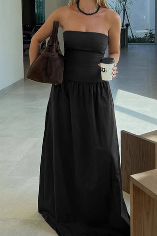 Strapless Maxi Casual Dress
