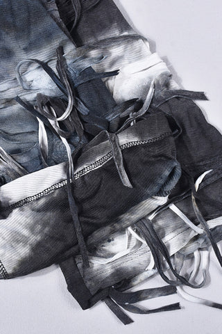 Distressed Fringe Casual Pants