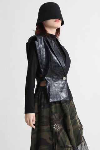 Structured Blazer with Unique Shoulder Design