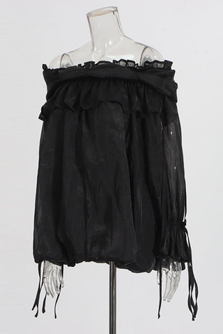 Off-Shoulder Ruffle Blouse