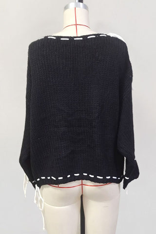 Bow-Trimmed Knit Sweater