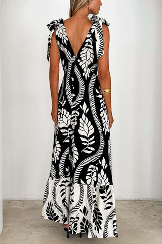 Floral Tie-Shoulder Dress