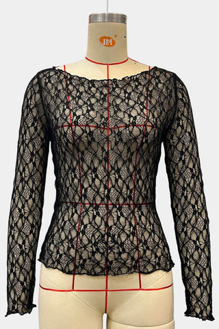 Long Sleeve Lace Top