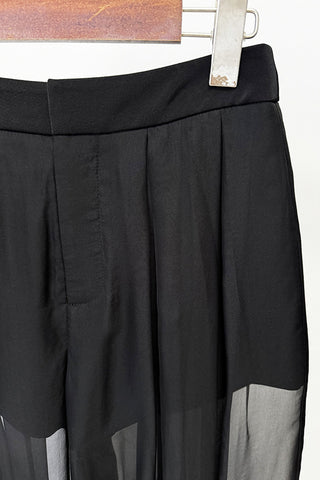 Sheer Mesh Layered Panel Pants