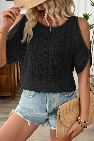 Cold Shoulder Lace Top