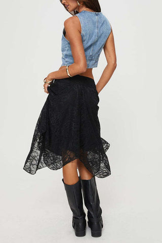 Elegant Layered Midi Skirt