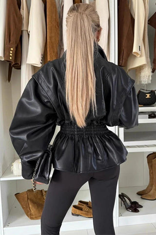 Chic Faux Leather Jacket