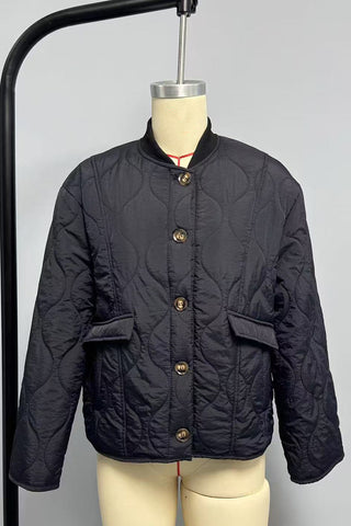 Quilted Button-Up Jacket