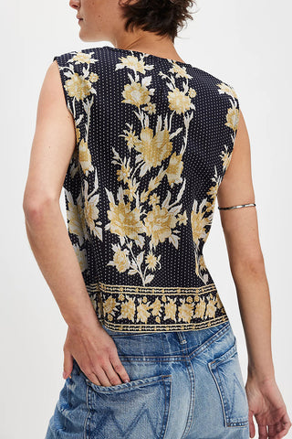 Floral Tie-Front Vest