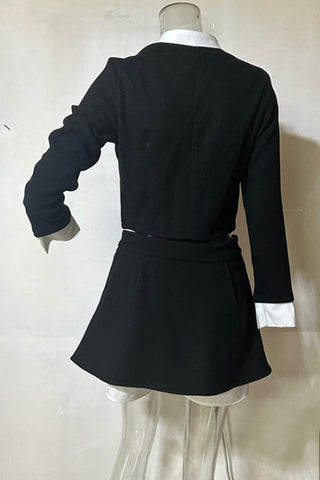 Chic Button-Front Skirt Set