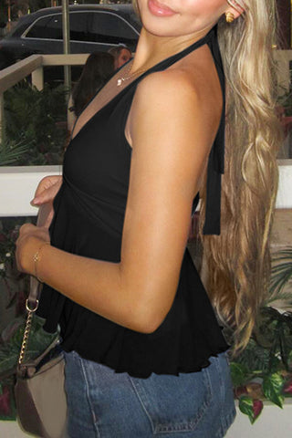 Halter Sheer Layered Camisole