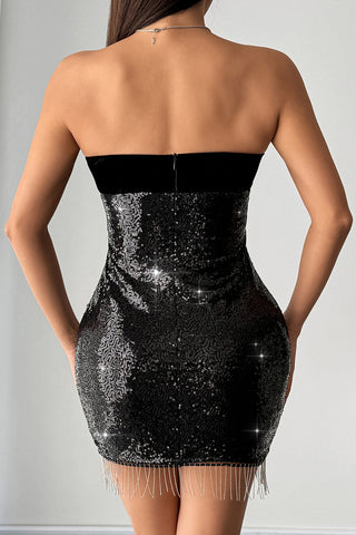 Strapless Sequin Mini Dress