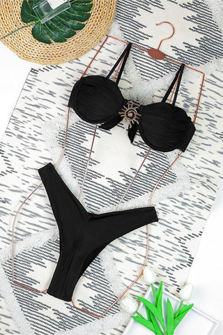 Elegant Bikini Set with Sun Accent