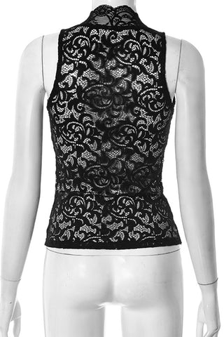 Lace Detail V-Neck Tank