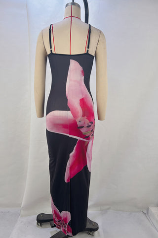 Bold Floral Print Sundress