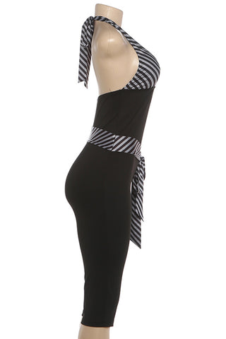 Halter Tie-Waist Jumpsuit