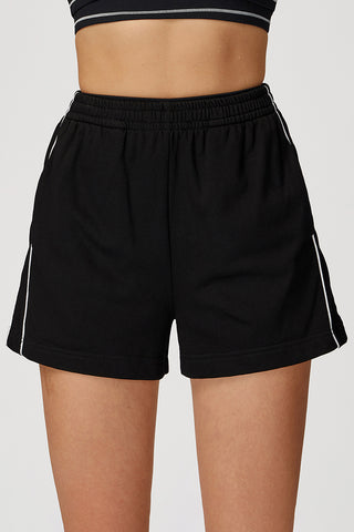 Elastic Waistband Athletic Shorts