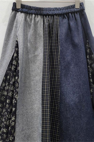 Patchwork Midi Skirt