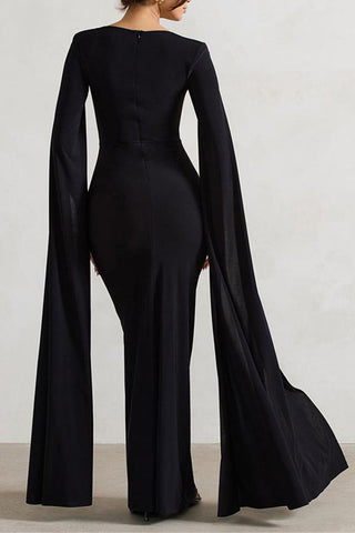 Elegant Cape Evening Dress
