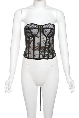 Elegant Lace Bustier Tank