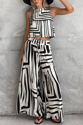 Geometric Print Two-Piece Set