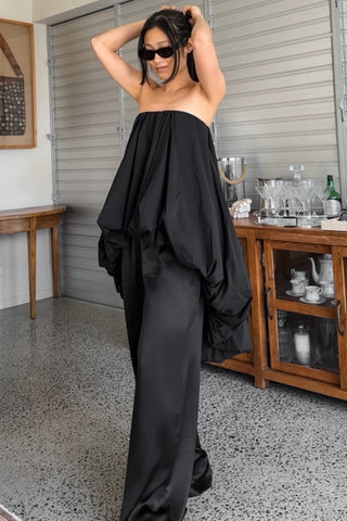 Strapless Draped Blouse