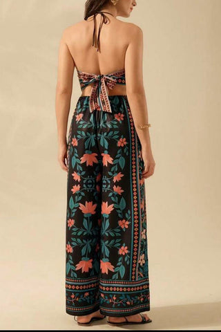 Floral Halter Jumpsuit