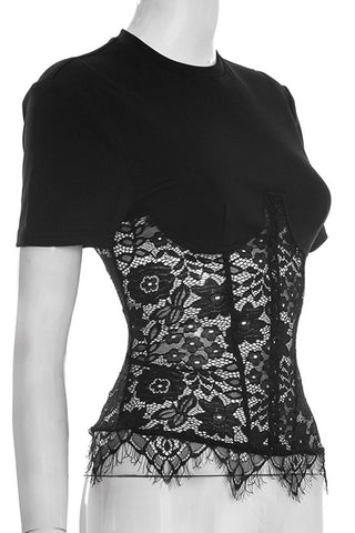 Lace Accent T-Shirt