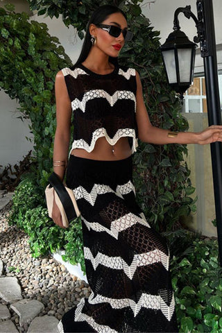 Chic Two-Piece Skirt Set