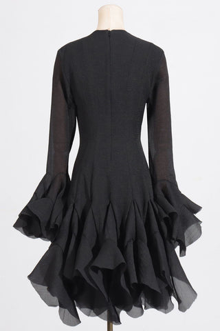 Flared Sleeve Casual Dress