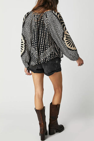 Bohemian Long-Sleeve Blouse