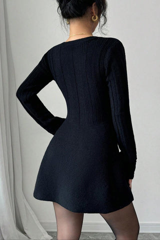 Button-Front Casual Dress
