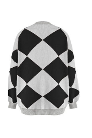 Geometric Patterned Cardigan